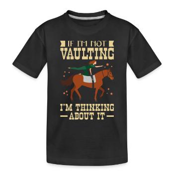 Vaulting Equestrian Sport Sports équestres Cadeau - T-shirt bio Premium Enfant - noir - Devant
