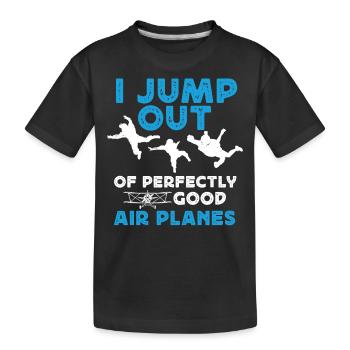 Skydiving, Skydiver - Kids' Premium Organic T-Shirt - black - Front