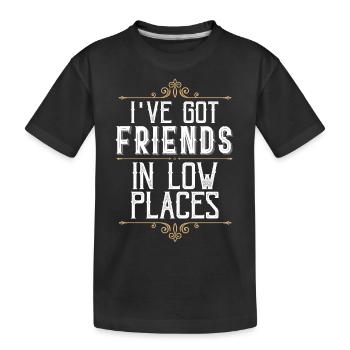Ich Habe Freunde In Niedrigen Orten, Country - Kinder Premium Bio T-Shirt - Schwarz - Vorne