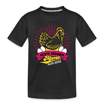 Huhn Hühner Flüstererin - Kinder Premium Bio T-Shirt - Schwarz - Vorne