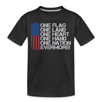 US patriotic quotes, patriot, patriots - Kids' Premium Organic T-Shirt - black - Front
