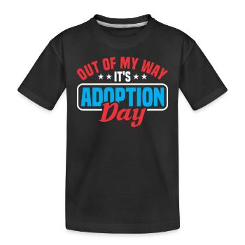 Adopts Adopts Foster Father Foster Mother - Kids' Premium Organic T-Shirt - black - Front