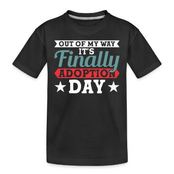Adopts Adopts Foster Father Foster Mother - Kids' Premium Organic T-Shirt - black - Front