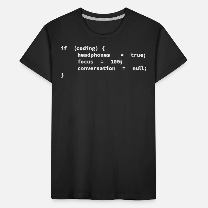 Kopfhörer, Codierer, Programmierer Codieren Kinder Premium Bio T-Shirt