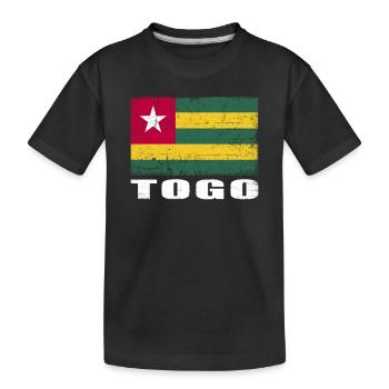 Drapeau du Togo Grunge Drapeau du Togo - T-shirt bio Premium Enfant - noir - Devant