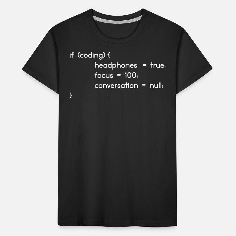 Kopfhörer, Codierer, Programmierer Codieren Kinder Premium Bio T-Shirt