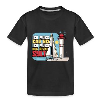 Sylt - Kinder Premium Bio T-Shirt - Schwarz - Vorne