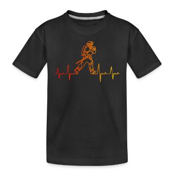 Feuerwehrmann Feuerwehr - Kinder Premium Bio T-Shirt - Schwarz - Vorne