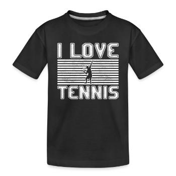 J’adore le tennis - T-shirt bio Premium Enfant - noir - Devant