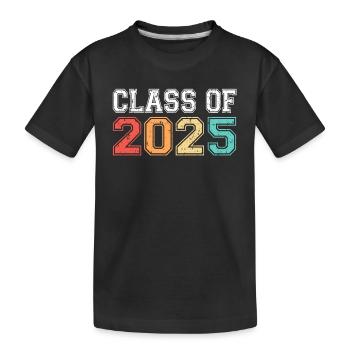 Classe de 2025 Graduation Rétro Vintage - T-shirt bio Premium Enfant - noir - Devant