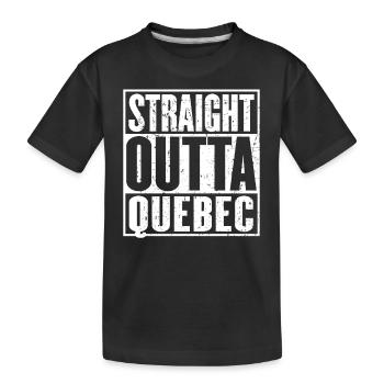 Straight Outta Quebec Vintage - Kids' Premium Organic T-Shirt - black - Front