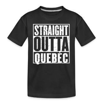 Straight Outta Quebéc Vintage - Kids' Premium Organic T-Shirt - black - Front