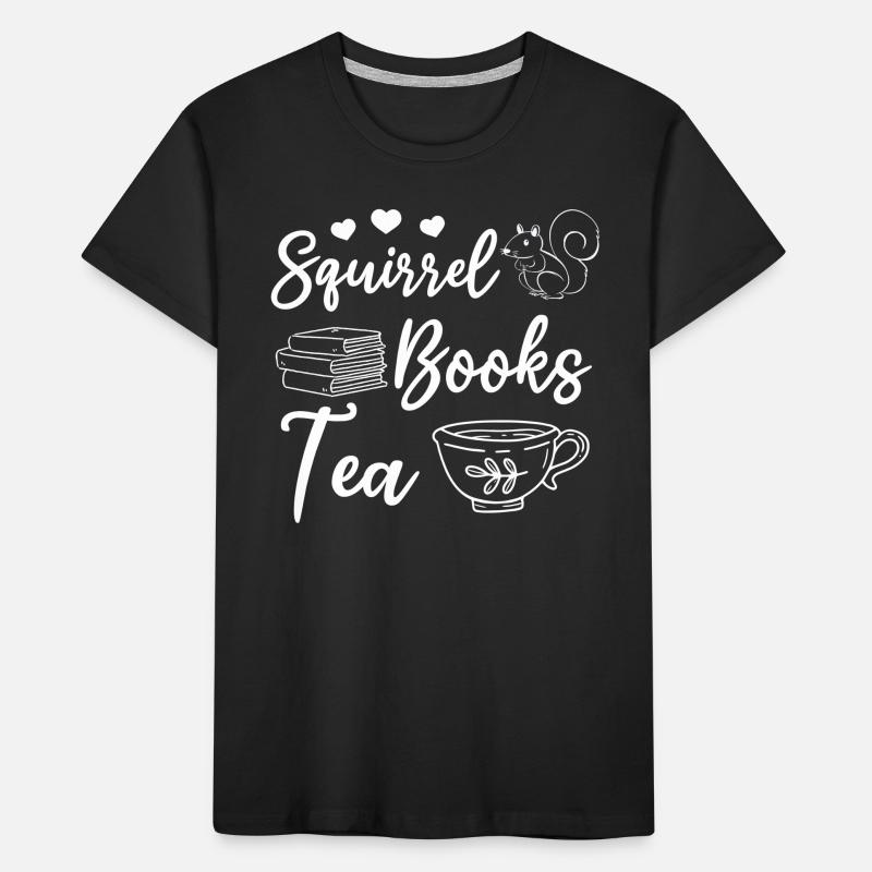 Squirrel Books Tea Squirrel Book Read Kids' Premium Organic T-Shirt