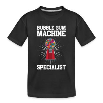 Bubble Gum Gumball Sweet Candy Machine Bubblegum - Kinder Premium Bio T-Shirt - Schwarz - Vorne