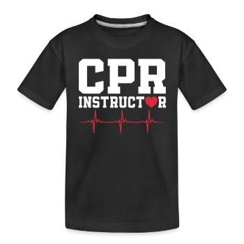 Cpr-ausbilder - Kinder Premium Bio T-Shirt - Schwarz - Vorne