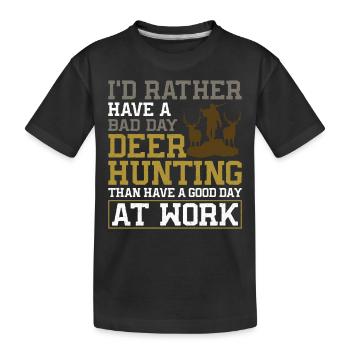 Chasseur de cerfs buck J’aurais - T-shirt bio Premium Enfant - noir - Devant