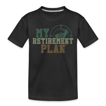Chasseur de cerfs à la retraite - T-shirt bio Premium Enfant - noir - Devant