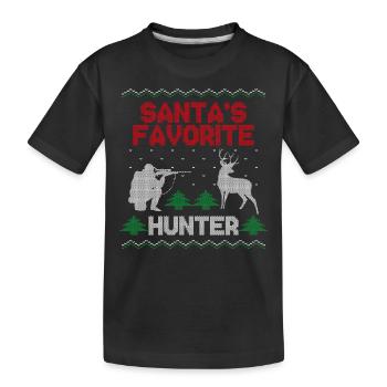 Chasseur de cerfs de Buck Noël - T-shirt bio Premium Enfant - noir - Devant