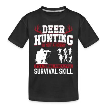 Chasseur de cerfs Buck Zombie - T-shirt bio Premium Enfant - noir - Devant