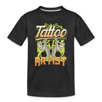 Tatoueur Tattoo Studio Tatouage Tatouage - T-shirt bio Premium Enfant - noir - Devant