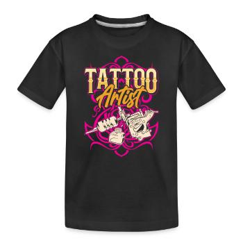 Tatoueur Tattoo Studio Tatouage Tatouage - T-shirt bio Premium Enfant - noir - Devant