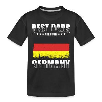 German Father The Best Fathers German Flag - Kids' Premium Organic T-Shirt - black - Front