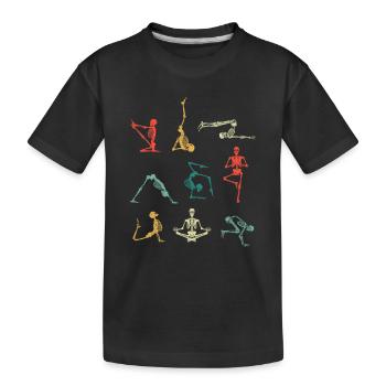 Funny Halloween Party Meditator Fan Scary Yoga - Kids' Premium Organic T-Shirt - black - Front
