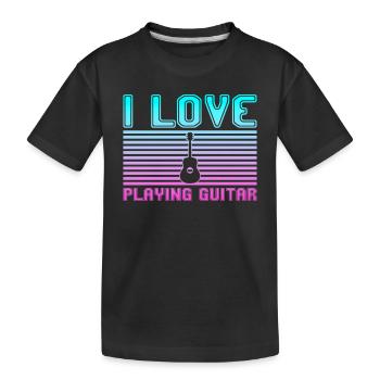 J’adore jouer de la guitare - T-shirt bio Premium Enfant - noir - Devant