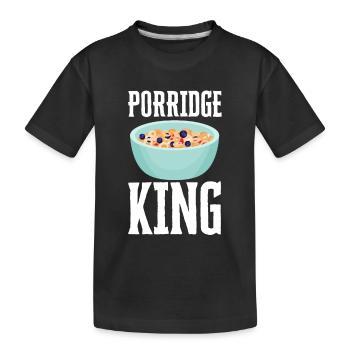 Bouillie céréales Grits Kasha Upma Riz et avoine - T-shirt bio Premium Enfant - noir - Devant