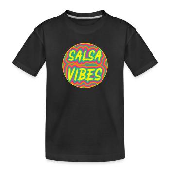 Salsa Vibes Salsa Musik und Salsa Tanz - Kinder Premium Bio T-Shirt - Schwarz - Vorne