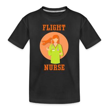 Médecin de vol Profession Médecin de vol Infirmier de vol - T-shirt bio Premium Enfant - noir - Devant