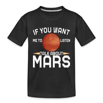 Mars Planet - Kids' Premium Organic T-Shirt - black - Front