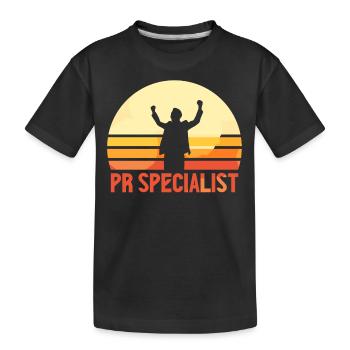 PR Specialist Public Relations Job Profession - Kids' Premium Organic T-Shirt - black - Front