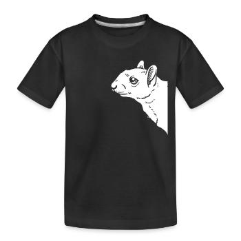 Squirrel Funny Squirrel Lover - Kids' Premium Organic T-Shirt - black - Front