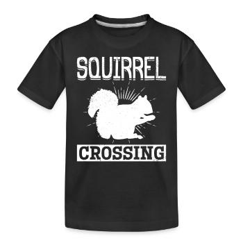Écureuil à l’écureuil, drôle - T-shirt bio Premium Enfant - noir - Devant
