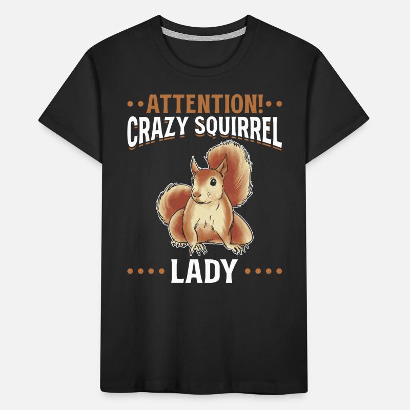 Eichhörnchen Crazy Squirrel Lady Eichhörnchen Kids' Premium Organic T-Shirt