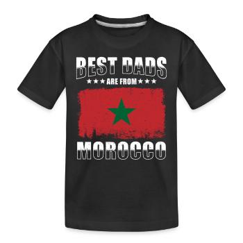 Moroccan Father The Best Fathers Come Out - Kids' Premium Organic T-Shirt - black - Front