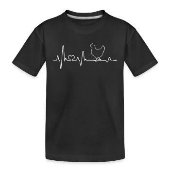 Chicken Chickens - Kids' Premium Organic T-Shirt - black - Front