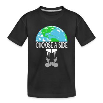 Naturschutz Klima Naturschützer Meer - Kinder Premium Bio T-Shirt - Schwarz - Vorne