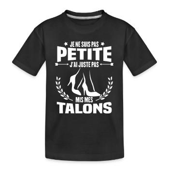 Je ne suis pas petite, Cadeau humour femme - T-shirt bio Premium Enfant - noir - Devant