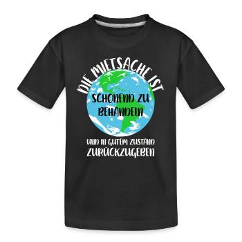 Naturschutz Klima Naturschützer Meer - Kinder Premium Bio T-Shirt - Schwarz - Vorne