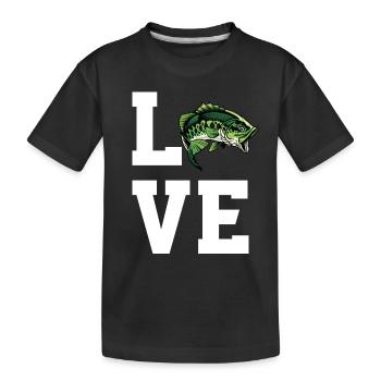 Dear perch fish - Kids' Premium Organic T-Shirt - black - Front