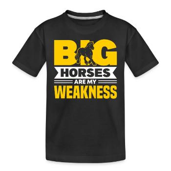 Clydesdale Equestrian Sport Cold Blood Horse Écosse - T-shirt bio Premium Enfant - noir - Devant