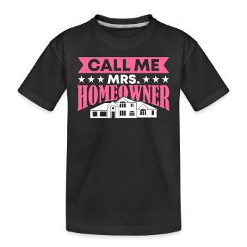 Propriétaire Propriétaire Cadeau Propriétaire Propriétaire - T-shirt bio Premium Enfant - noir - Devant