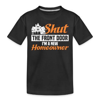 Propriétaire Propriétaire Cadeau Propriétaire Propriétaire - T-shirt bio Premium Enfant - noir - Devant