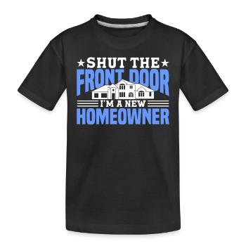 Propriétaire Propriétaire Cadeau Propriétaire Propriétaire - T-shirt bio Premium Enfant - noir - Devant