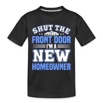 Propriétaire Propriétaire Cadeau Propriétaire Propriétaire - T-shirt bio Premium Enfant - noir - Devant
