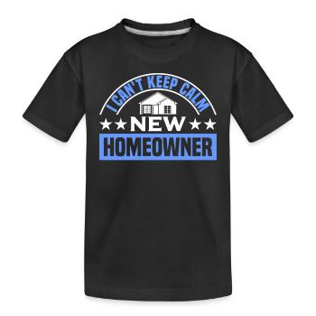 Propriétaire Propriétaire Cadeau Propriétaire Propriétaire - T-shirt bio Premium Enfant - noir - Devant