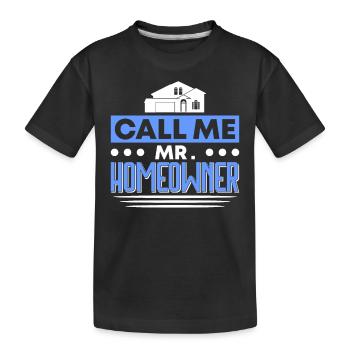 Propriétaire Propriétaire Cadeau Propriétaire Propriétaire - T-shirt bio Premium Enfant - noir - Devant