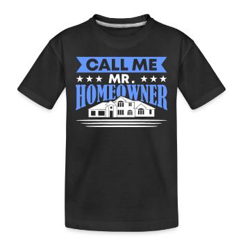 Propriétaire Propriétaire Cadeau Propriétaire Propriétaire - T-shirt bio Premium Enfant - noir - Devant